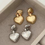 Metal heart earrings