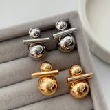 Metal ball earrings