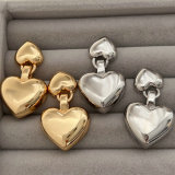 Metal heart earrings
