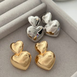 Metal heart earrings