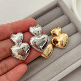 Metal heart earrings