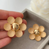 Metal flower earrings