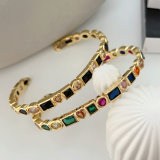 Pave zircon heart cuff