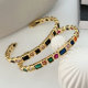 Pave zircon heart cuff