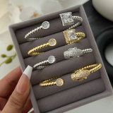 Brass beaded tiger cuff