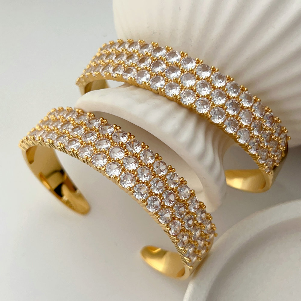 Pave chunky zircon cuff