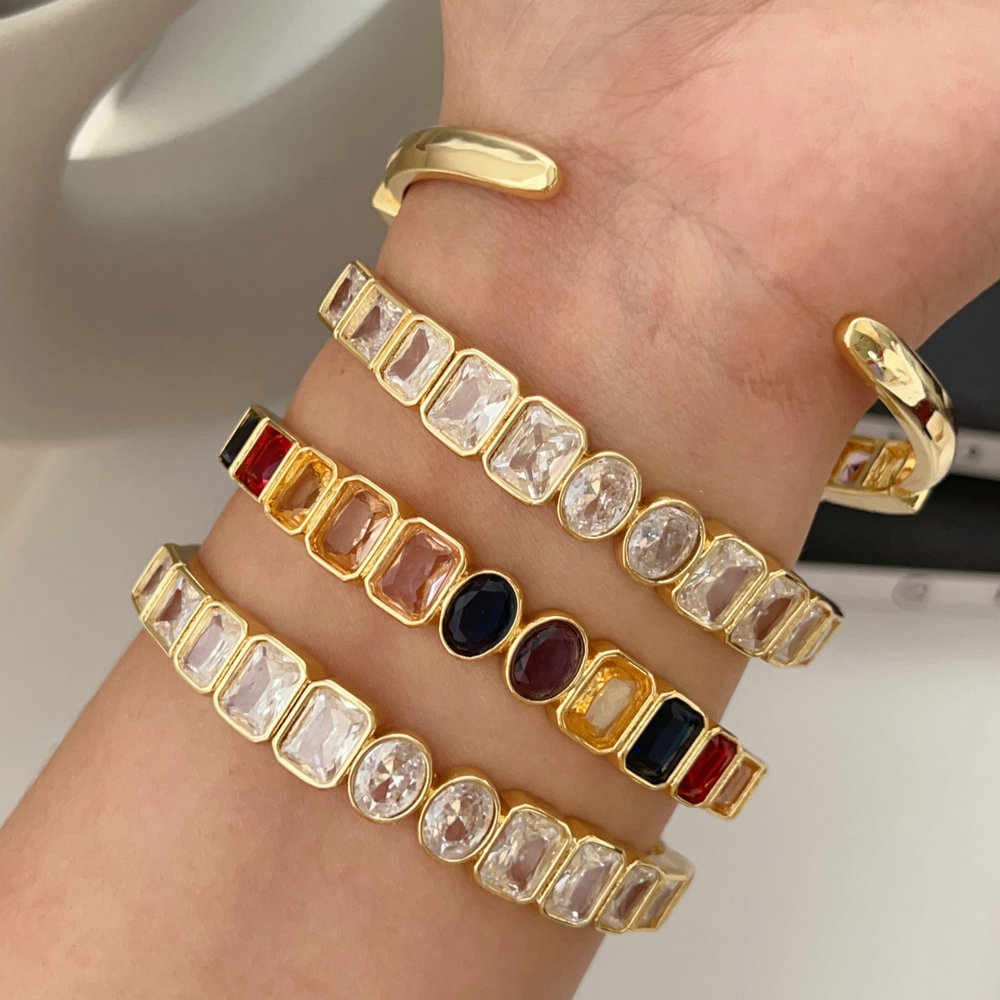 Chunky zircon cuff