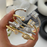 Brass beaded tiger cuff