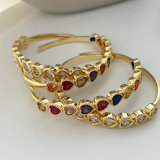 Pave heart cuff