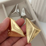 Metal triangle earrings