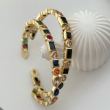 Pave zircon heart cuff