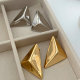 Metal triangle earrings