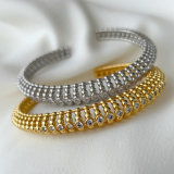 Pave fashion zircon cuff
