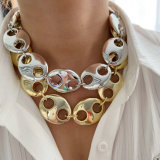 Chunky metal pig nose necklace