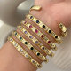 Pave zircon simple cuff