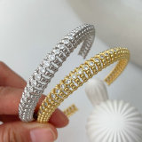 Pave fashion zircon cuff