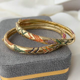 Pave colorful bangle