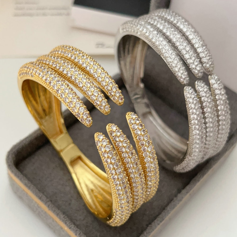 Pave chunky zircon cuff