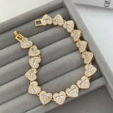 Pave heart bracelet