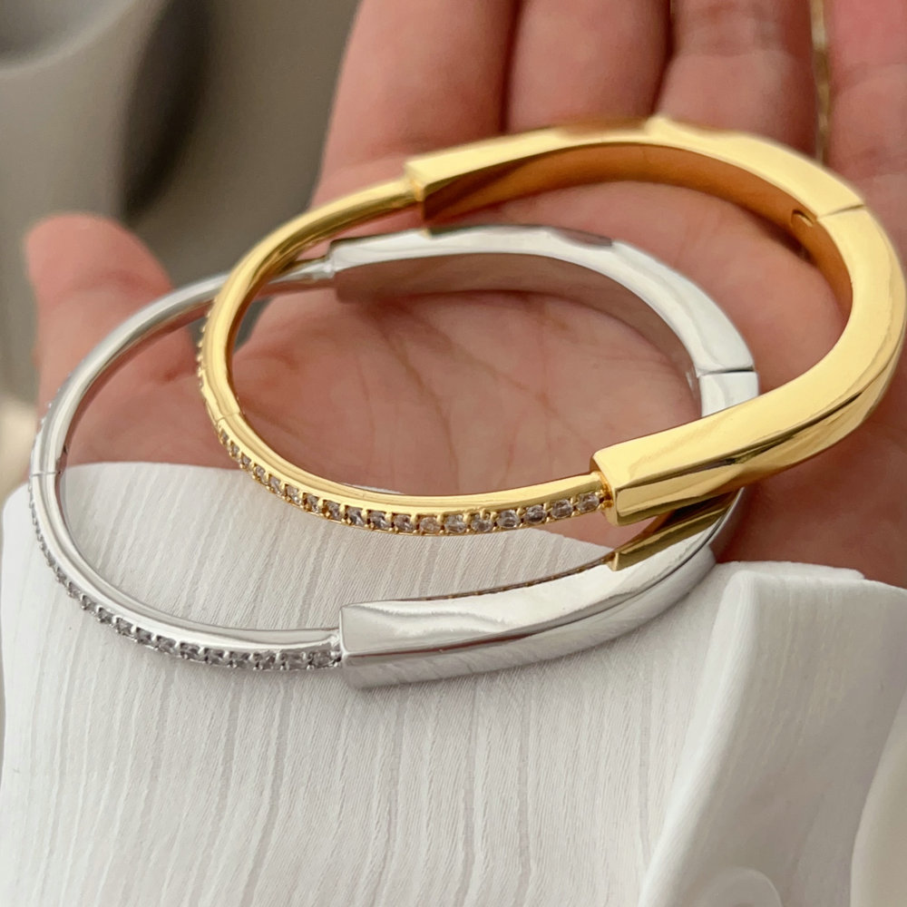 Pave locker bracelet