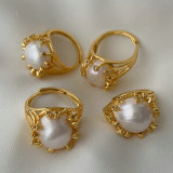 Fresh water pearl ring