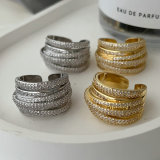 Pave zircon chunky ring