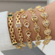 Pave zircon heart bracelet