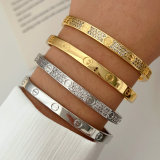 Pave nail bracelet
