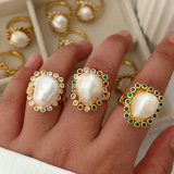 Fresh water pearl ring
