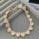 Pave heart bracelet