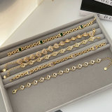 Pave zircon heart bracelet
