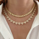 Pave heart cuban necklace