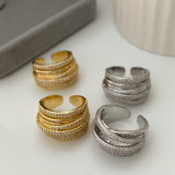 Pave zircon chunky ring