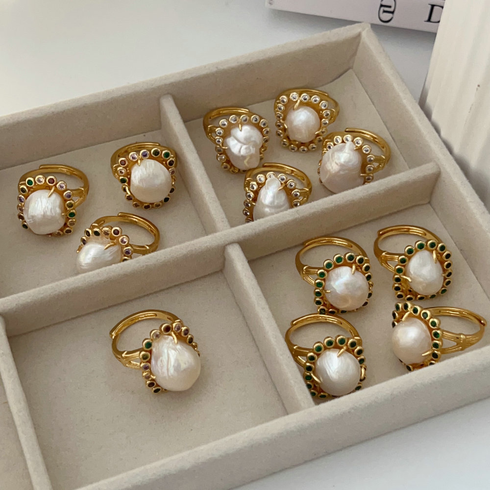 Fresh water pearl ring