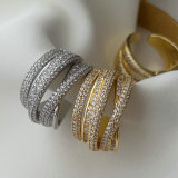 Pave zircon chunky ring