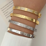 Pave nail bracelet