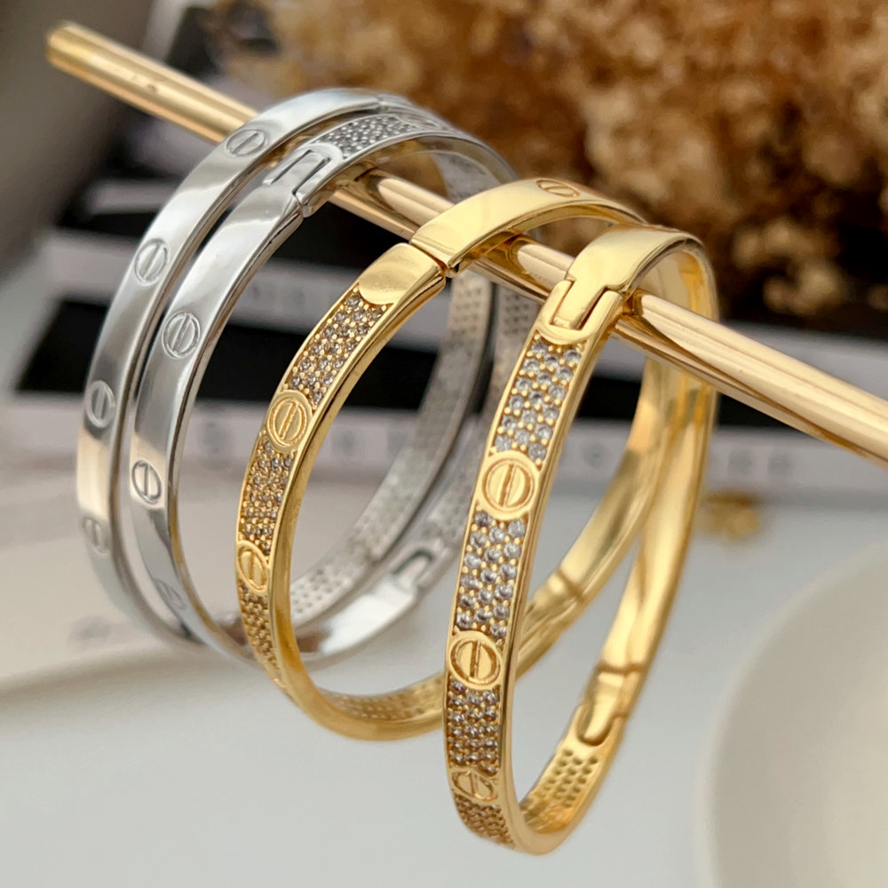 Pave nail bracelet