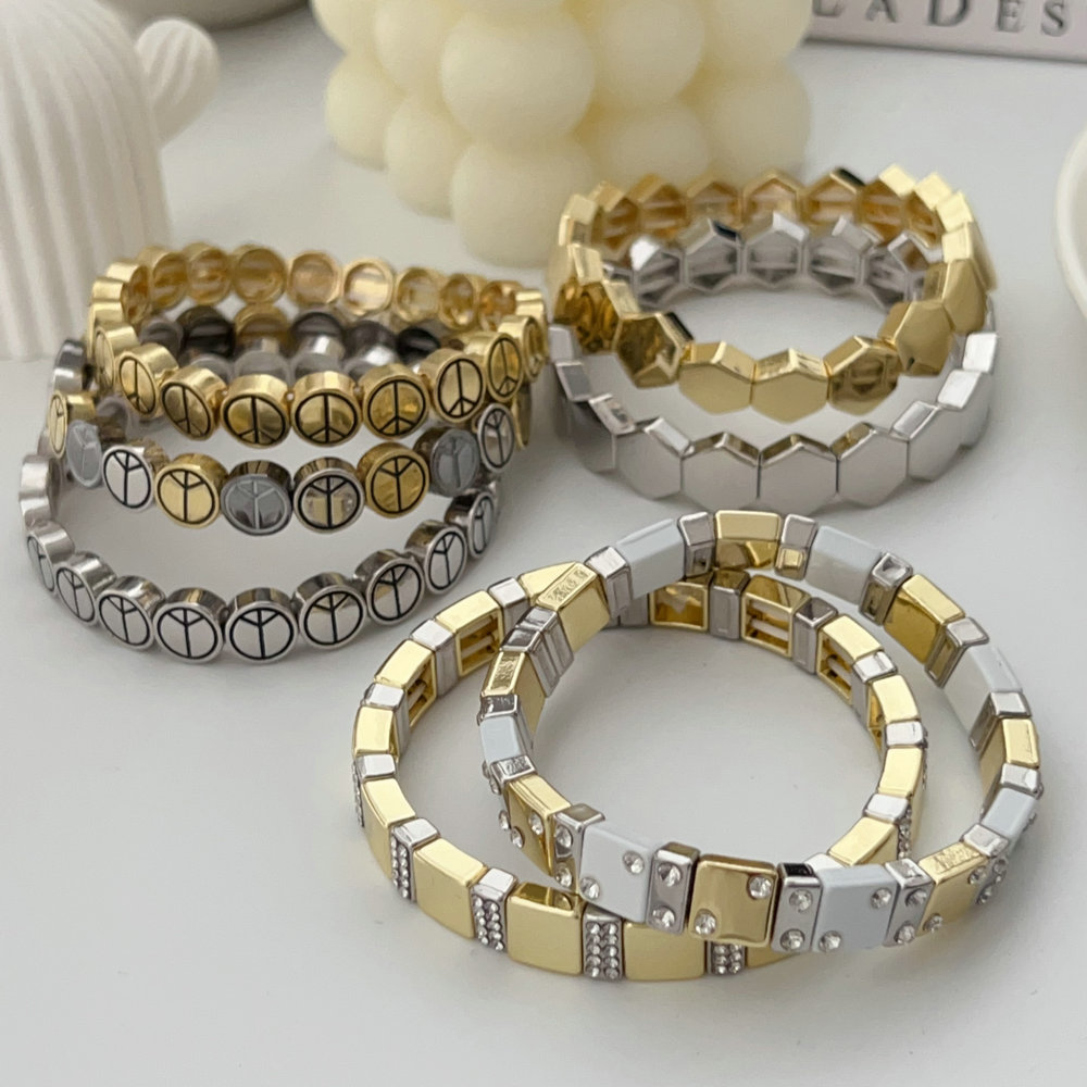 Trend peace elastic bracelet