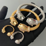 Pave chunky set lion bracelet