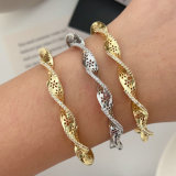 Pave wave zircon cuff