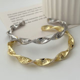 Pave wave zircon cuff