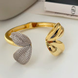 Pave butterfly cuff