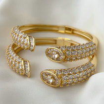 Pave zircon fashion bangle