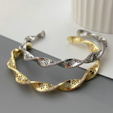 Pave wave zircon cuff