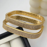 Pave chunky square bangle