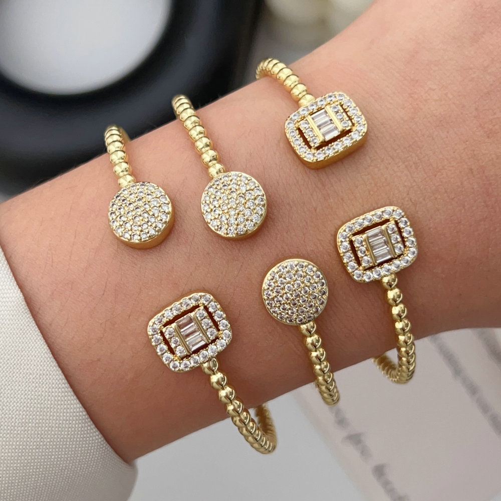 Pave beaded cuff