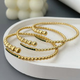 Pave green zircon beaded cuff