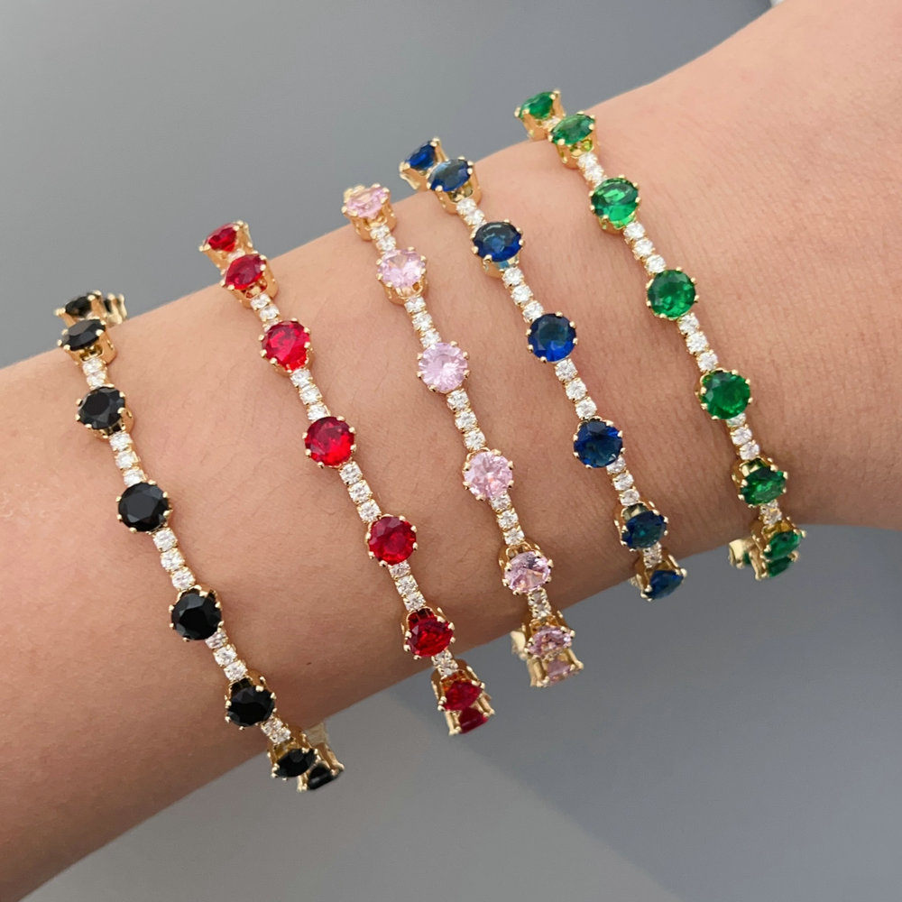 Stretch pave zircon bangle
