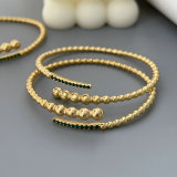 Pave green zircon beaded cuff