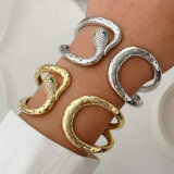 Pave chunky snake cuff